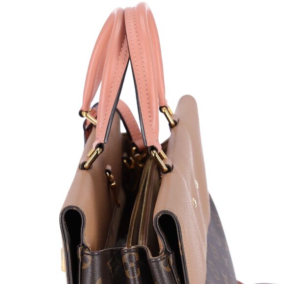 Louis Vuitton Monogram Canvas Venus Satchel Brown Crossbody Tan Pink M53540 - Picture 4 of 12